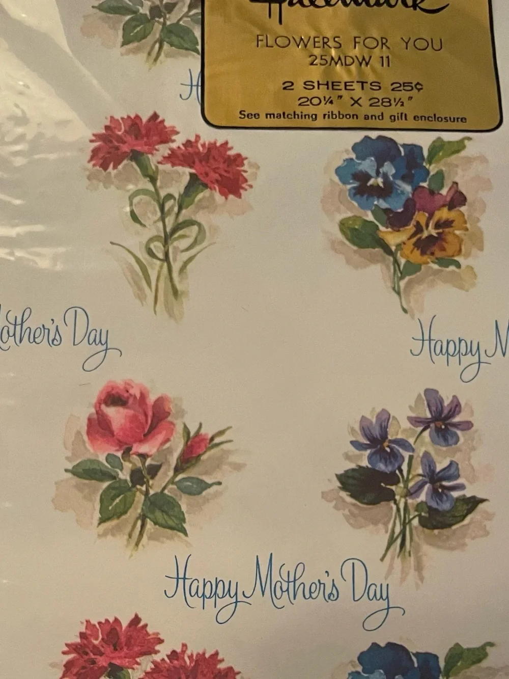 1 pk Vintage New OS Hallmark Ambassador 1970’s Floral “Flowers For You” SEALED